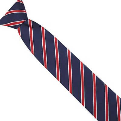 Red striped textured tie